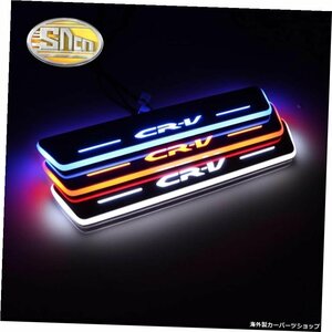 4PCS For Honda CR-V CRV 2015 201620172018アクリルムービングLEDウェルカムペダルカースカッフプレートペダルドアシルパスウェイライト