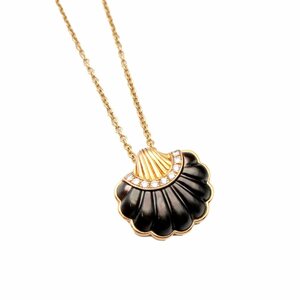  Van Cleef & Arpels diamond black pearl necklace K18YG yellow gold lady's jewelry Van Cleef & Arpels