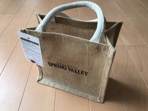 KIRIN SPRING VALLEY オリジナルミニトートバッグ　本体：ジュート　PP 製　未使用新品　送料込z