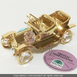  Royal Arden Swarovski crystal произведение искусства орнамент Gold Vintage машина машина 01640