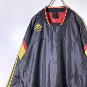 [ прекрасный товар ] Adidas Professional длинный рукав жакет Wind брейкер чёрный черный O размер обратная сторона сетка Logo вышивка анонимность рассылка 