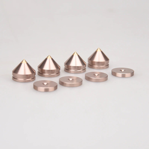  speaker stand spike aluminium case original copper made spike head spike 4 piece + base 4 piece set pink gold 