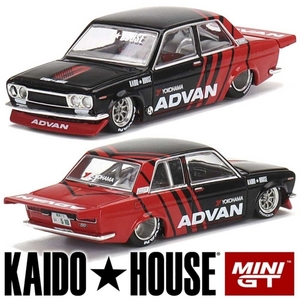 ★新品・未開封★トゥルースケール KAIDO HOUSE x ミニGT 1/64 ダットサン 510 プロストリート "アドバン" 左ハンドル 