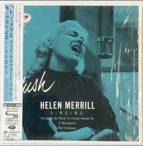 3 SHM-CD！ヘレン・メリル ウィズ・クリフォード・ブラウン 録音60周年記念シングルBOX