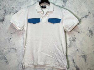 ☆Calvin Klein 205W39NYC カルバンクライン☆ カラーポケット　ポロシャツ 49773085 ホワイト×ブルー
