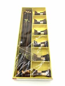 【未使用未開封品Y0124】CHOPSTICK SET JP Superstore GUAM 箸と箸置セット　６客揃