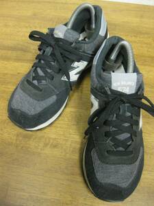 New Balance WL５７４PPW 黒/白/グレー ２６B USED ランニング