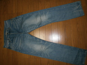 レア LEVI'S リ ーバイス 505 BIGE 赤耳 505-0217 W29 ユーズド加工 71505 復刻 TALONジップ 日本製 ブーツカット