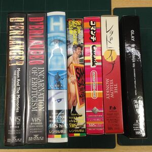 VHS ビデオ ジャンク デランジェ 布袋 GLAY イエローモンキー カスケード セックスマシンガンズ 7本 再生済 経年劣化あり