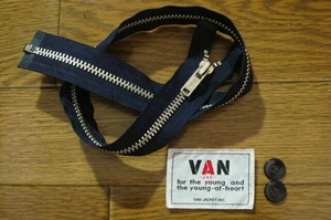 *VAN JAC van [ куртка от дождя ] из снят молния [.. пачка если бесплатная доставка ] темно-синий цвет [ лента общая длина примерно 53cm] для ремонта, ремонт, запасной *