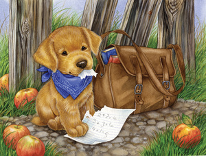 (16052)300ピース ジグソーパズル 米国輸入●SUN● 犬は私の宿題をした The Dog Ate My Homework 