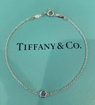 新品 正規品 ティファニー tiffany&co ブレスレット アクアマリン シルバー ケース 巾着 紙袋 リボン　カラーストーン バイザヤード_画像5