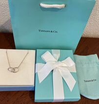 新品 正規品 ティファニー tiffany&co ネックレス　オープンリング　ダブルリング シルバー ケース巾着紙袋リボン 箱　プレゼント　リング_画像2