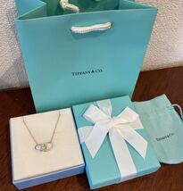 新品 正規品 ティファニー tiffany&co ネックレス　オープンリング　ダブルリング シルバー ケース巾着紙袋リボン 箱　プレゼント　リング_画像3