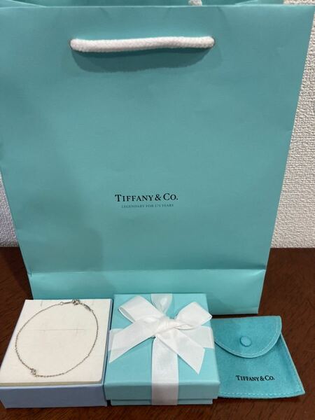 新品 正規品 ティファニー tiffany&co ブレスレット 　ダイヤモンド バイザヤード シルバー ケース 巾着 紙袋 リボン ダイヤ プレゼント