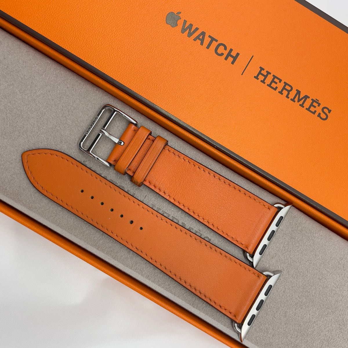 HERMES Apple Watch レザーベルト44mm-