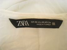 ZARA ザラ トップス ブラウス 半袖 レース 白 ホワイト サイズ EUR XS USA XS MEX 24_画像4