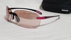  regular good Swanz SWANS sporty sunglasses Icon Logo frame pink series black . direction mirror lens light weight sport model attached have leisure 