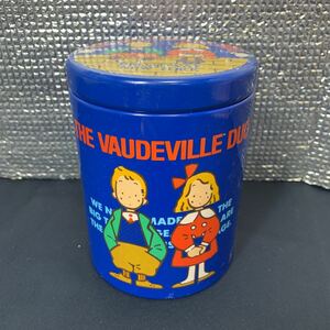 ★大阪堺市/引き取り可★THE VAUDEVILLE DUO ザボードビルデュオ 缶 青色 昭和レトロ アンティーク コレクション サンリオ グッズ★