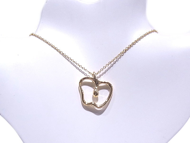 TIFFANY&Co ティファニー 750 ネックレス リーフ アップル ハート 日本