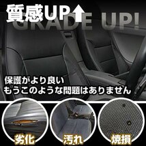 エルフ 5型 ワイドキャブ NPR NPS NQR NQS ヘッドレスト一体型 運転席+助手席 シートカバー　ホワイトステッチ JP-YT019LR-WL_画像2