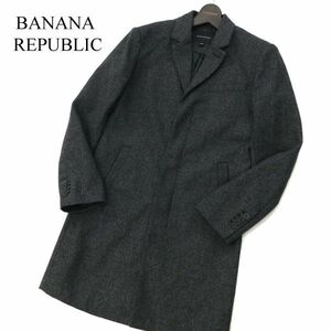 BANANA REPUBLIC バナナリパブリック ウール混★ チェスターコート Sz.XS　メンズ グレー ビジネスにも　C2T12887_C#N