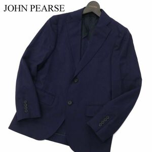 JOHN PEARSE ジョンピアーズ Comfort 【形状安定 NZ産ウール100％】 テーラード ジャケット Sz.Y4 メンズ ネイビー ビジネス　C2T12904_C#O