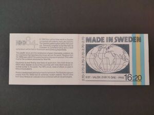 K-16 外国切手 スウェーデン 未使用 2.70 SVERIGE 1984年 ノーベル コレクション 収集 趣味