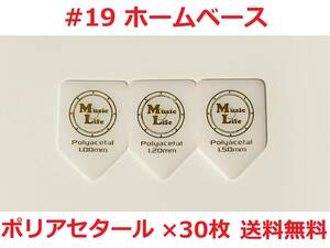 【1.00mm×30枚】MLピック ホームベース型五角形 ポリアセタール ペンタゴンピック リッチー・ブラックモア#19【送料無料】