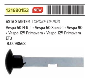 RMS 12168 0153 after market after market lever ( chock ) Vespa V50/V100/ET3