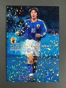 04 カルビーサッカー日本代表チームチップス2004 PLAYING-TIME BEST11 IN-09 中村俊輔 レッジーナ インサートカード キラカード