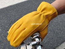 NAPA GLOVE 800TL 裏地付 GOLD S/ナパグローブ金色ゴールドシンサレートバイク用手袋鹿革本革thinsulate防寒防雨レザーグローブusaシンプル_画像6