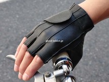 NAPA FINGERLESS GLOVE 525GP S/ナパフィンガーレスグローブ指切り指ぬき指なし黒blackバイク用手袋鹿革レザーグローブサバゲーコスプレ_画像3