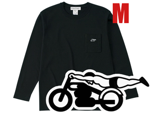 スピードアディクト POCKET L/S T-shirt BLACK M/黒長袖ポケットTシャツポケtロンt刺繍ワッペンindian motocycleボンネビルソルトフラッツ