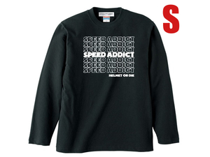 SPEED ADDICT… L/S T-shirt BLACK S/長袖tシャツロンteeビンテージハーレーチョッパーバイクアメカジ古着50s60s70s80s90sオールドスクール