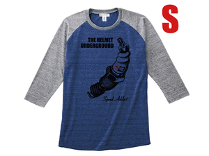 THE HELMET UNDERGROUND Raglan 3/4 Sleeves T-shirt NAVY × GRAY S/ネイビーグレーベスパランブレッタモッズルバービジョン陸王メグロ