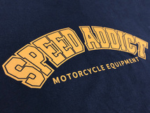 SPEED ADDICT COLLEGE LOGO L/S T-shirt NAVY L/紺ネイビーカレッジロゴ長袖tシャツロンteeuclaharvardyaleアメカジヴィンテージ古着60s70s_画像5