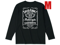 SPEED ADDICT JACK DANIEL'S POCKET L/S T-shirt BACK PRINT BLACK M/ロンtポケteeポケットtシャツジャックダニエルズウイスキーラベル_画像1