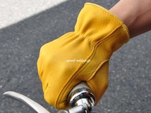 NAPA GLOVE 812FL 裏地付 BROWN L ＋ インナーグローブ/ナパグローブ茶色裏起毛バイク用手袋鹿革本革防寒防雨レザーグローブ定番シンプル_画像6