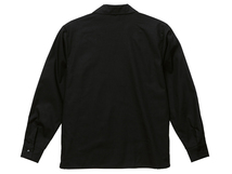OPEN COLLAR WORK SHIRT BLACK XL/オープンカラーシャツ開襟シャツデニムアンドダンガリーワークシャツミリタリーシャツネルシャツ古着usa_画像3