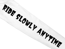 RIDE SLOWLY ANYTIME L/S T-SHIRT WHITE L/ホンダスーパーカブ主honda本田c50cc90c110ccリトルカブヌシct110ct125ポートカブラmd90郵政c125_画像5