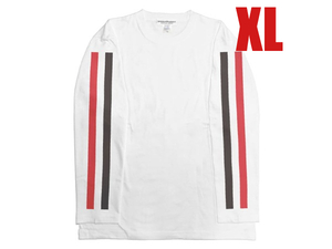 60's RACING STRIPE L/S T-shirt BELL STRIPE XL/袖プリントビンテージヘルメットハーレーチョッパーバイクサイドバルブナックルヘッド70s