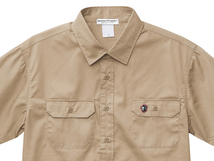 WORK SHIRT S/S SPEED ADDICT TRADE MARK BEIGE L/半袖シャツワークシャツ世界最速のインディアンボンネビルソルトフラッツトライアンフ50s_画像4