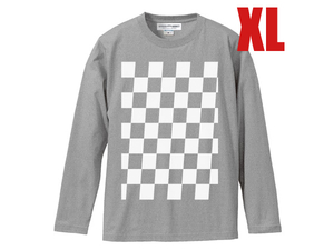 5°CHECKER 染込プリント L/S T-shirt XL/長袖ロンteeヴェスパランブレッタハーレーアイアンスポーツスターエボツインカムダイナソフテイル