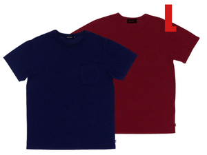 30's DESIGN POCKET Tシャツ 2pc SET DEEP PURPLE×WINE RED L/お洒落バインダーネックバイク用インナーモーターサイクルオートバイ英国車