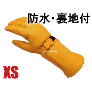 CHURCHILL GLOVE GAUNTLET CGTW TAN XS/チャーチルグローブガントレットタン茶色シンサレート100g裏地付バイク用本革手袋レザーグローブ