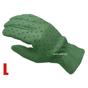 CHURCHILL GLOVE PUNCHING CA GREEN L/チャーチルグローブパンチング緑グリーン裏地なし春用春夏用サマーグローブレザーグローブアメリカ製