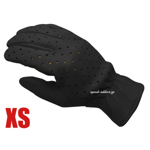 CHURCHILL GLOVE PUNCHING CA BLACK XS/チャーチルグローブパンチング黒裏地なし裏地無し春用春夏用サマーグローブ鹿革本革女性用手袋usa製