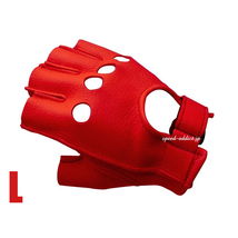 CHURCHILL GLOVE FINGERLESS OT RED L/チャーチルグローブフィンガーレス赤レッド穴付き穴あき指切り指ぬき指なし指無しハーフフィンガー_画像1