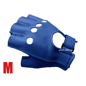 CHURCHILL GLOVE FINGERLESS OT ELECTRIC BLUE M/チャーチルグローブフィンガーレス青ブルーハーフグローブバイク用手袋レザーグローブusa